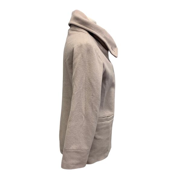 Sisley Womens Size 6 Euro 42 Cashmere Wool Blend Warm Swing Top Button Coat - Picture 3 of 9